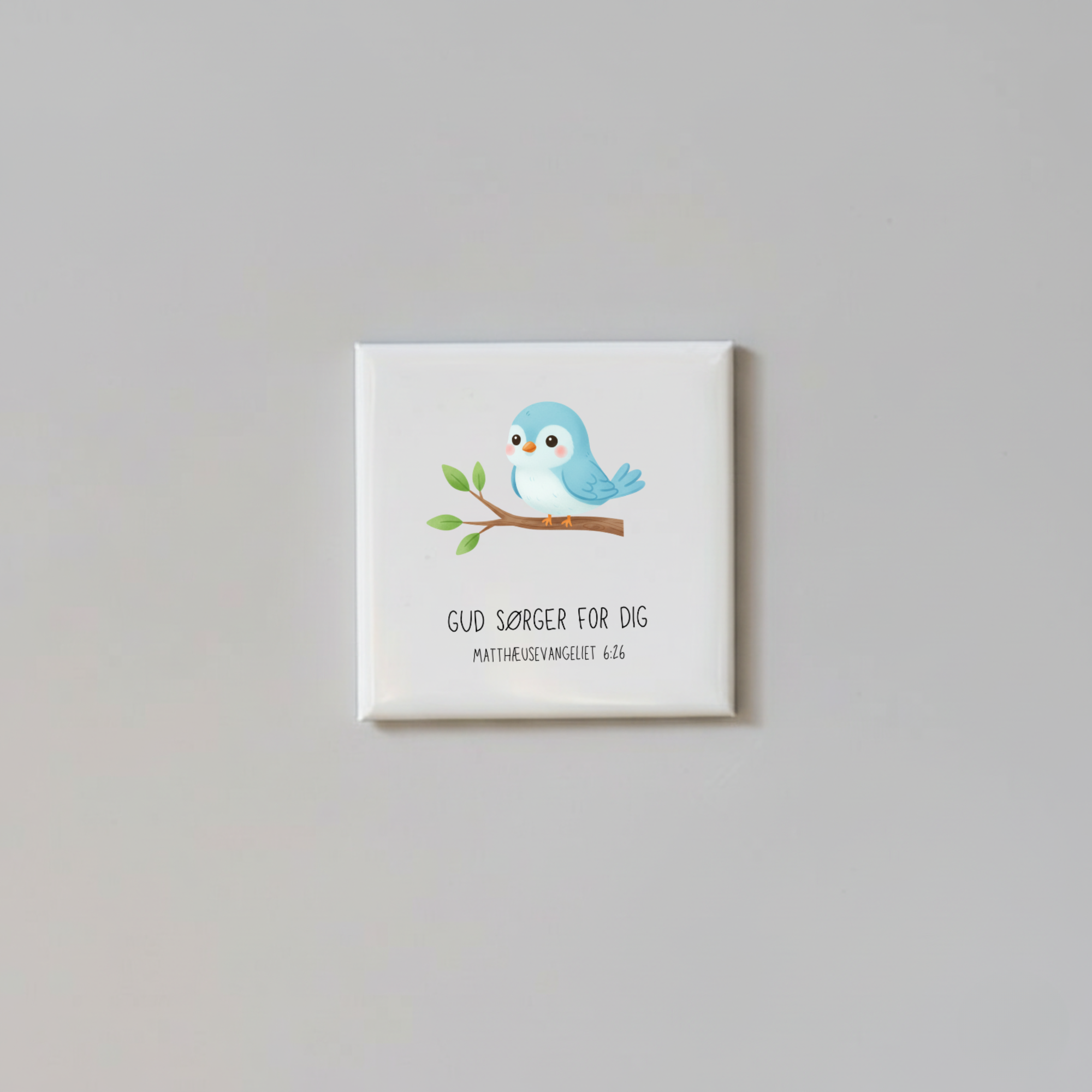 "Gud sørger for dig" børnemagneter 5x5 cm