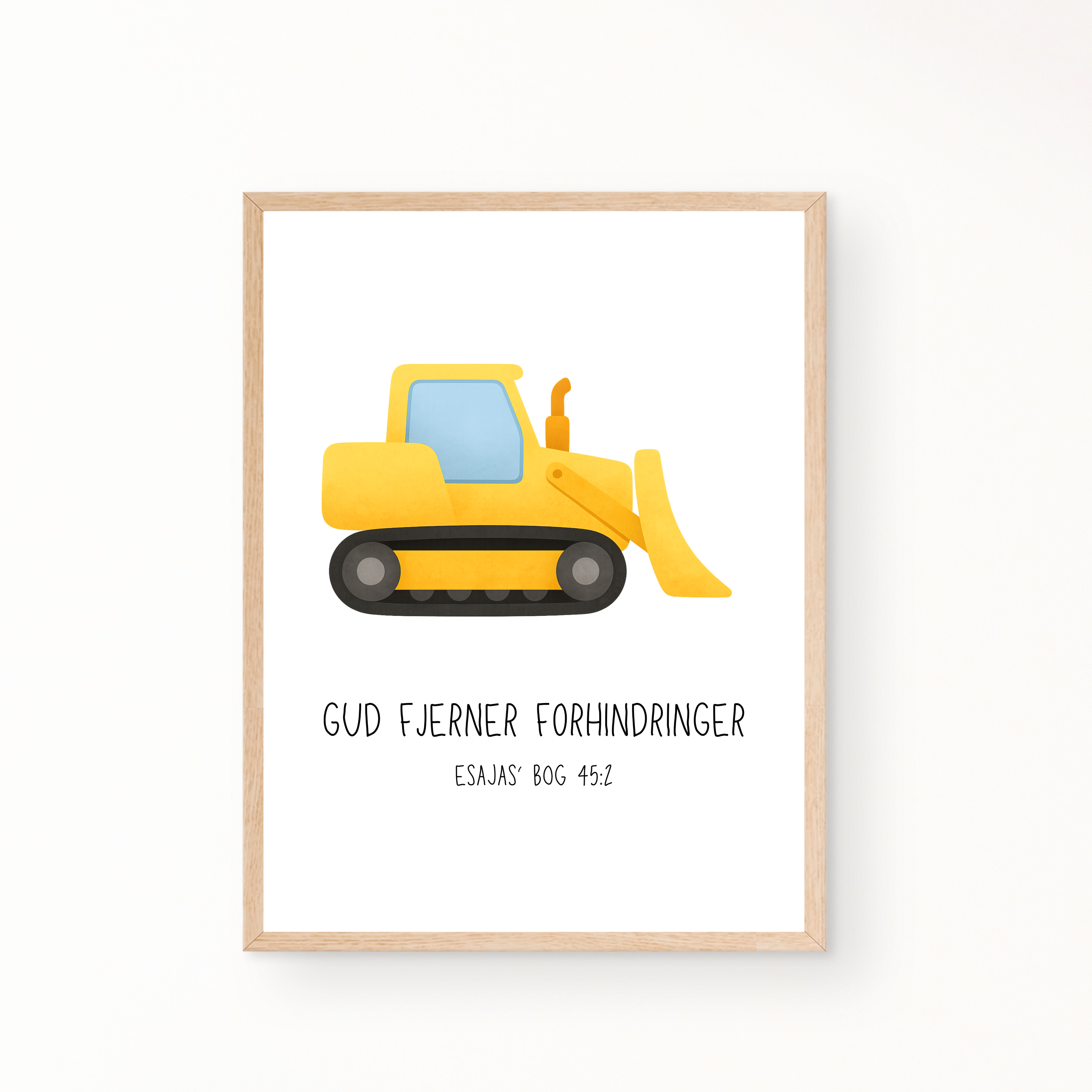 Byggemaskiner med bibelvers - plakater
