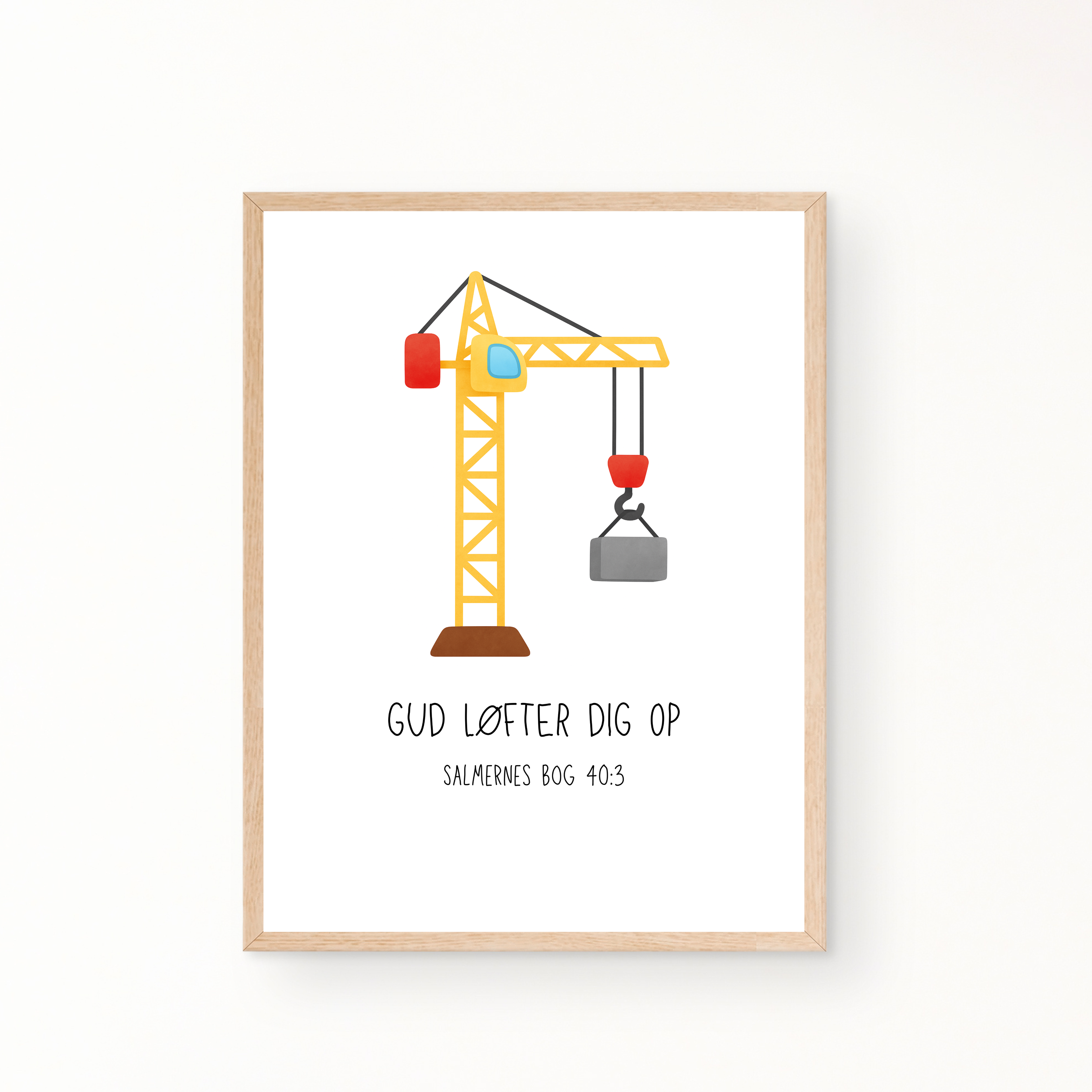 Byggemaskiner med bibelvers - plakater