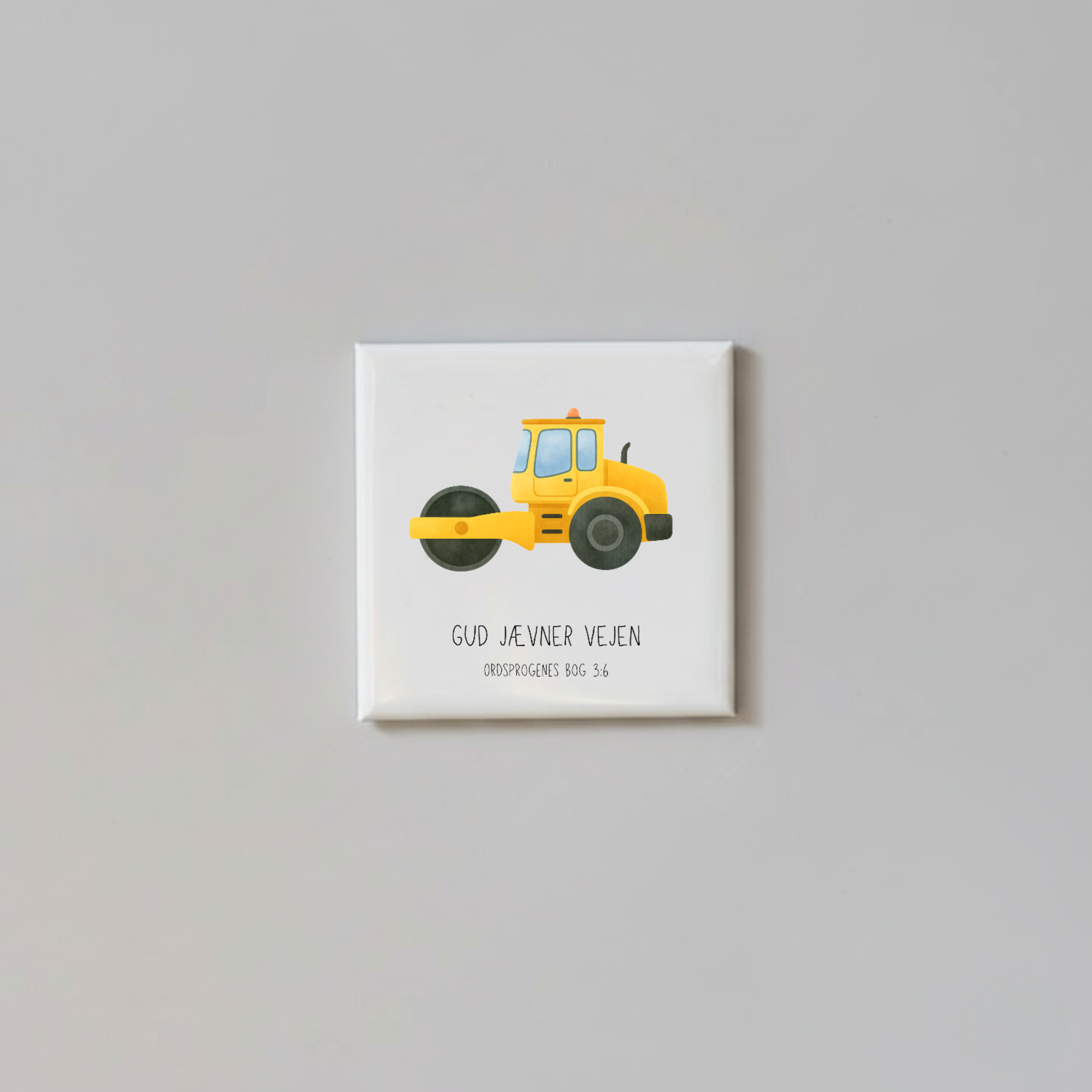 "Gud fjerner forhindringer" børnemagneter 5x5 cm